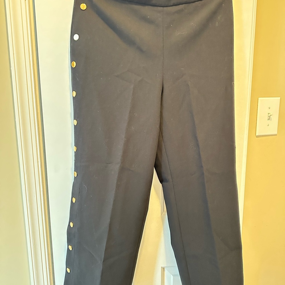 Black Wide Leg Pants with Smooth Fabric